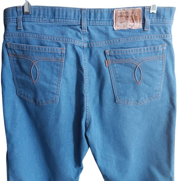 Vintage 80's Mens Levi's Bootcut Jeans 36x29 Soft Denim Embroidered Pocket USA - Picture 2 of 13